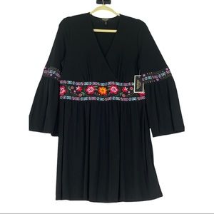 Juicy Couture Black Label Knit Matte Jersey Crossover V-Neck Boho Midi Dress 14